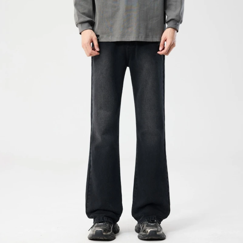 Men's Graphic Print Denim Pants Summer Lightweight Bootcut Jeans Casual Streetwear for Teen Boys