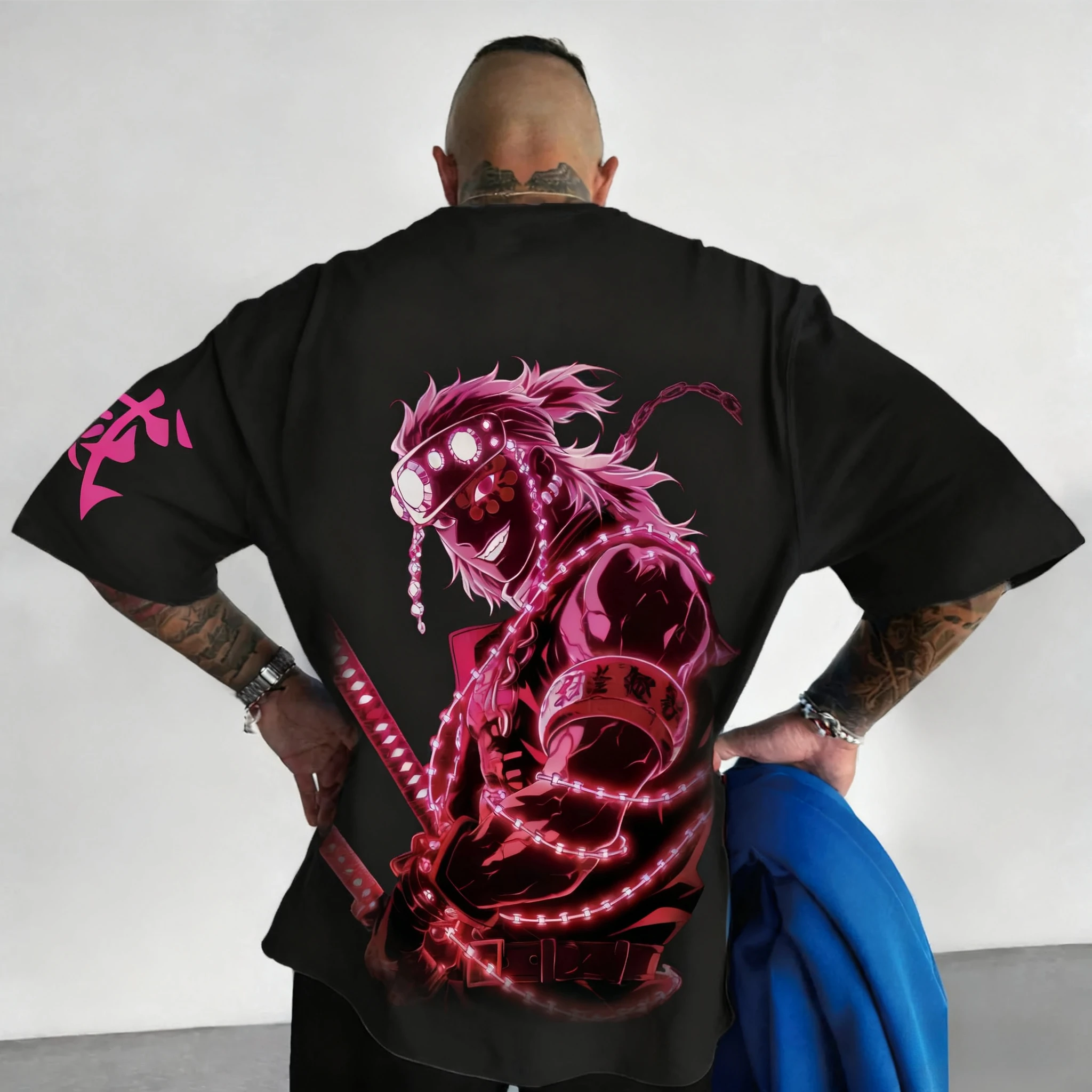 

Demon Slayer Anime Printed Pure Cotton Short-sleeved Summer Men's and Women's Loose, Sporty and Fashionable Round-neck T-shirts