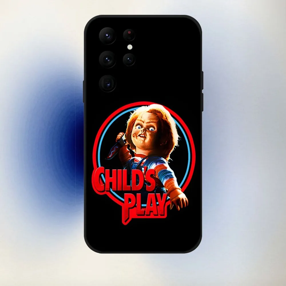 C-Chucky C-Childs Play  Phone Case For Samsung S24,23,22,30,21,10,9,Ultra,Plus,Lite,FE,5G Black Soft Case