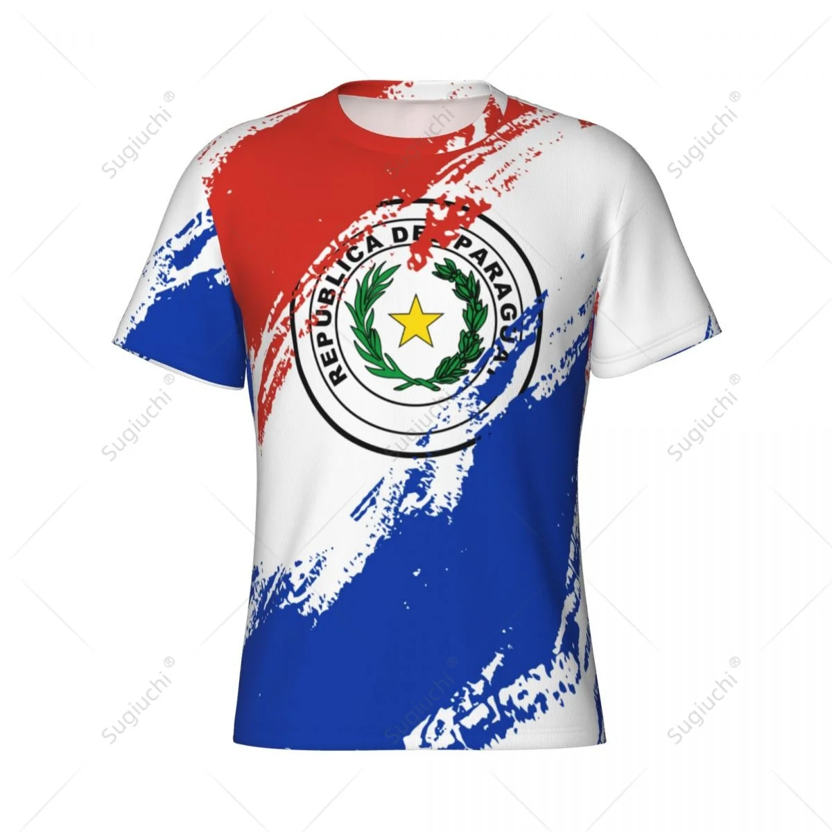 Custom Name Nunber Paraguay Flag Color Men Tight Sports T-shirt Women Tees jersey For Soccer Football Fans