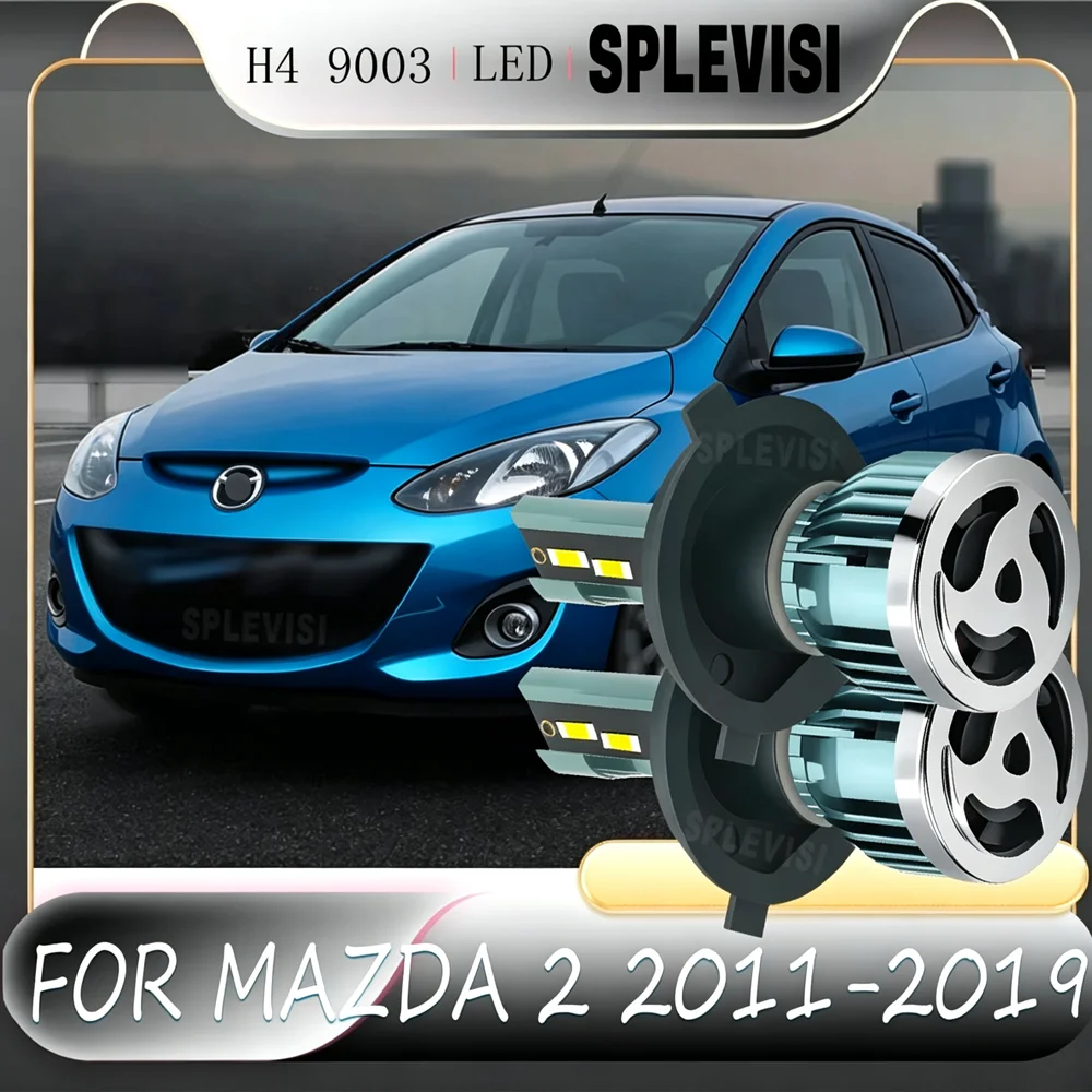 Silent Operation H4 9003 Upgraded High Low Beam LED Headlight Bulbs For MAZDA 2 2011 2012 2013 2014 2015 2016 2017 2018 2019
