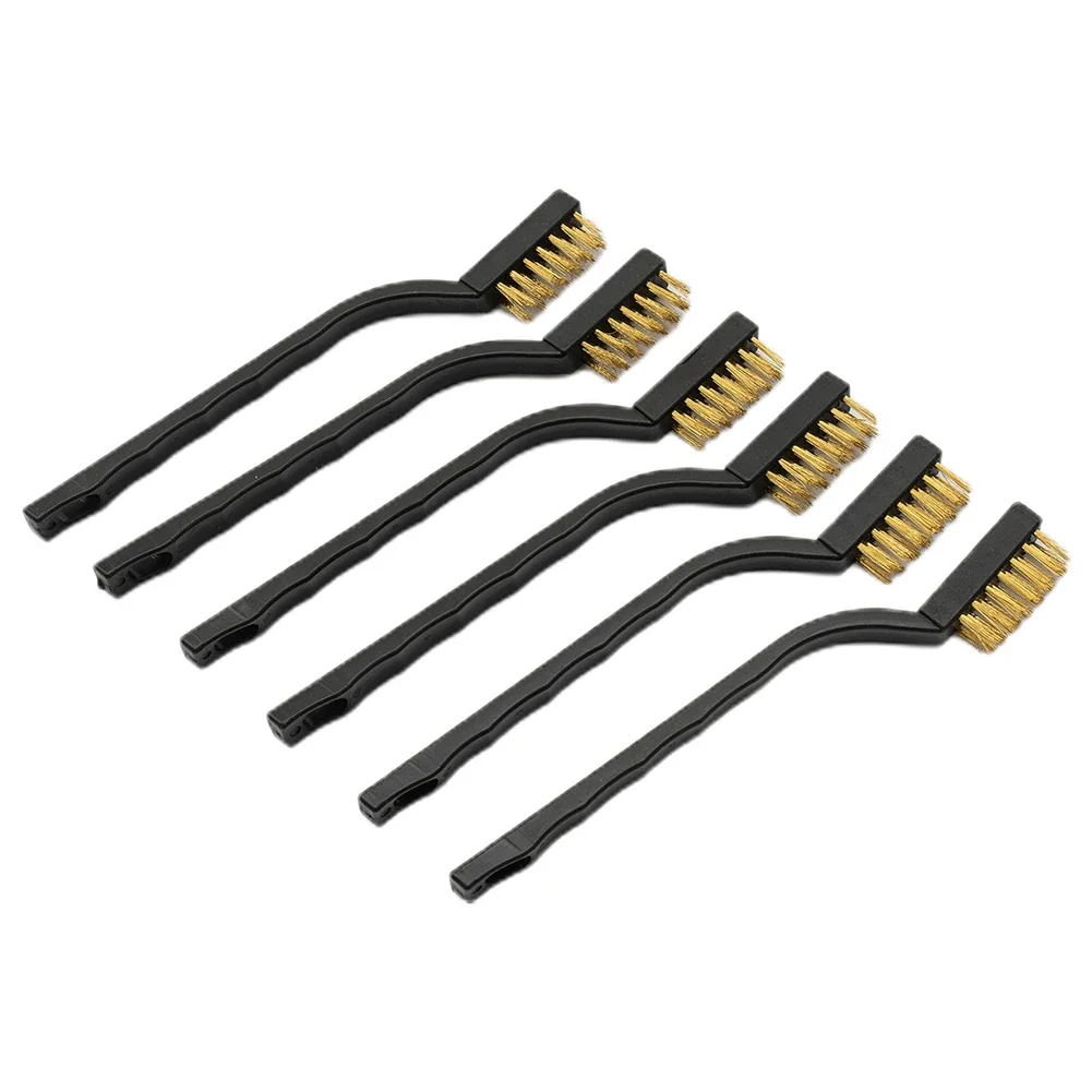 6Pcs Mini Metal Remove Rust Brushes 170mm Brass Cleaning Brushes Scrubbing Polishing Metal Brushes Household Cleaning Tools