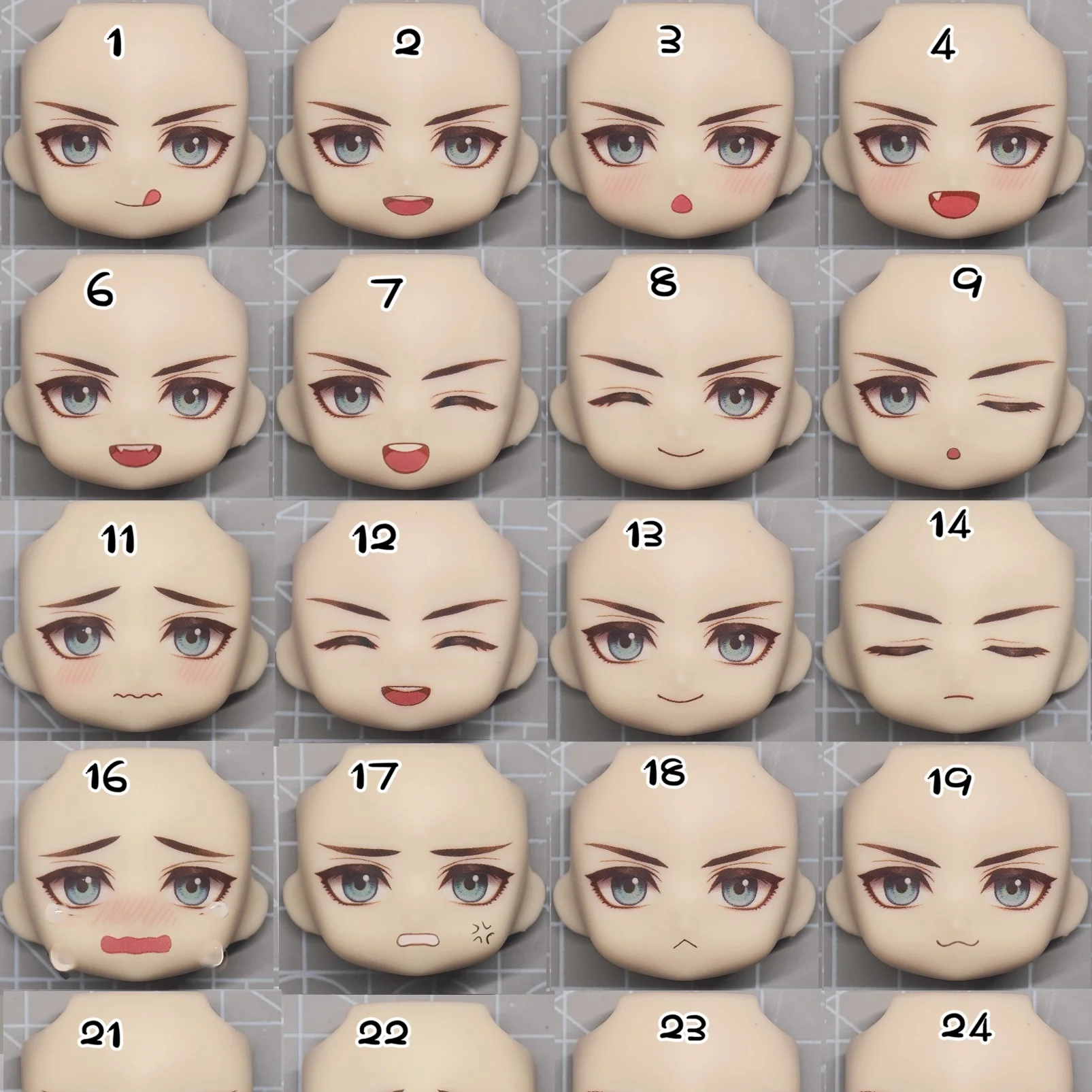 Zack Fair ザックス·フエア Ob11 Face Doll Handmade Water Sticker Faceplate  Game Cosplay Toy Accessories