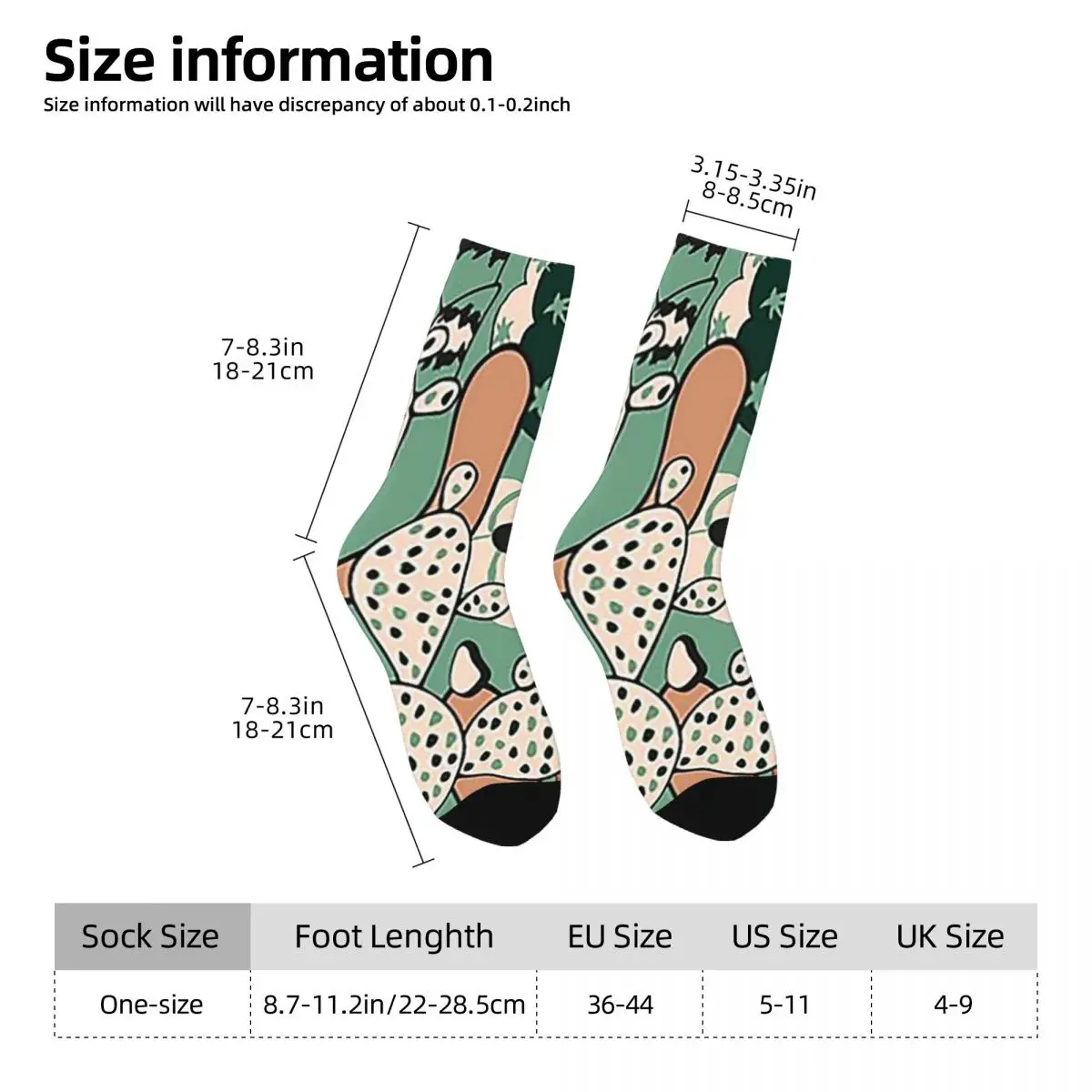 Cacti And Succulent Socks Harajuku Sweat Absorbing Stockings All Season Long Socks Accessories for Man's Woman's Gifts