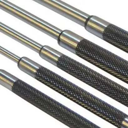 5pcs 8in Long Carbon Steel Pin Punch Set for Jewelers Watchmakers Engineers and Carpenters Tool for Removing and Repairing Pins