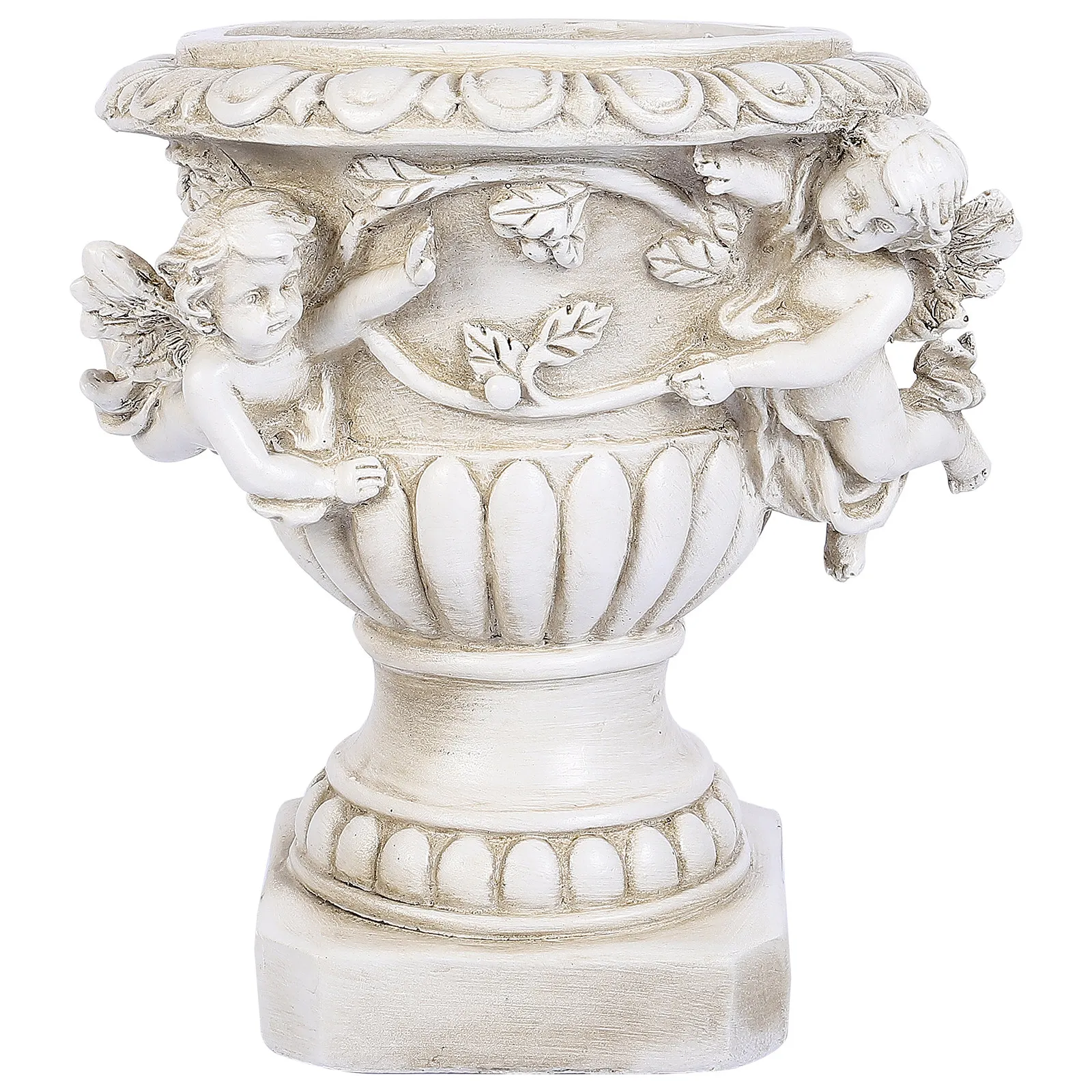 1Pcs European Style Outdoor Angel Flowerpot Resin Garden Decorative Planter for Small Flowers Green Plants Chic Statue Ornament