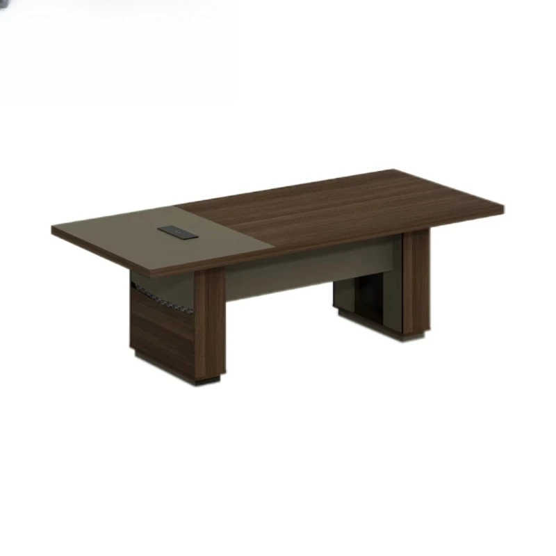 

Luxury modern office conference table with solid wood panels and office veneers
