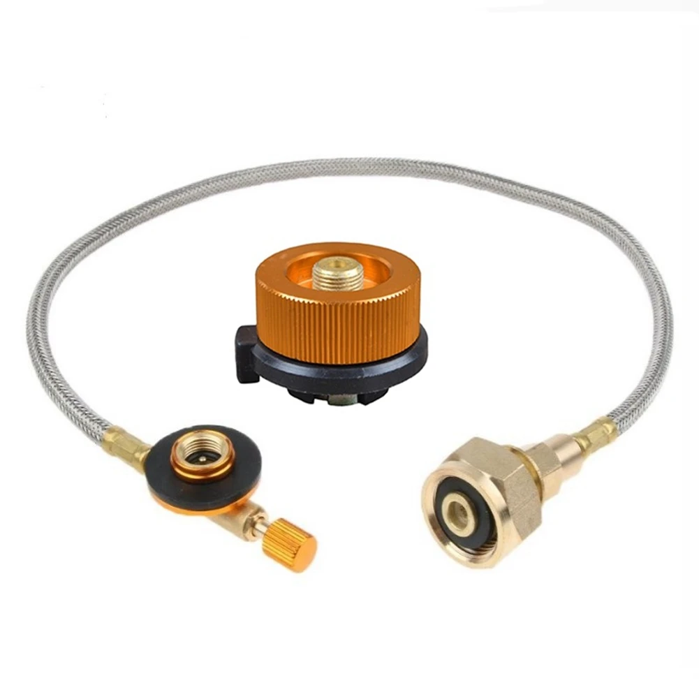 AEE6-Уличная газовая плита для кемпинга, адаптер для заправки пропана, горелка для сжиженного нефтяного газа, плоский баллон, муфта для бака, контейнер, адаптер, экономия, прочный