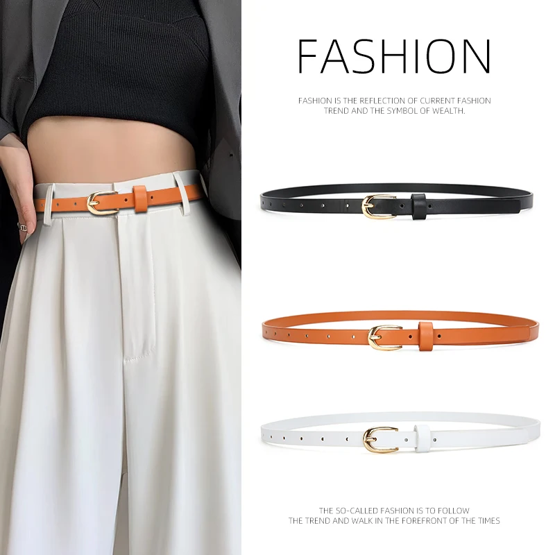 Belt Women's Retro Versatile Trendy Belt Instagram Style Small Crowd Waist Closing Jeans Belt Women