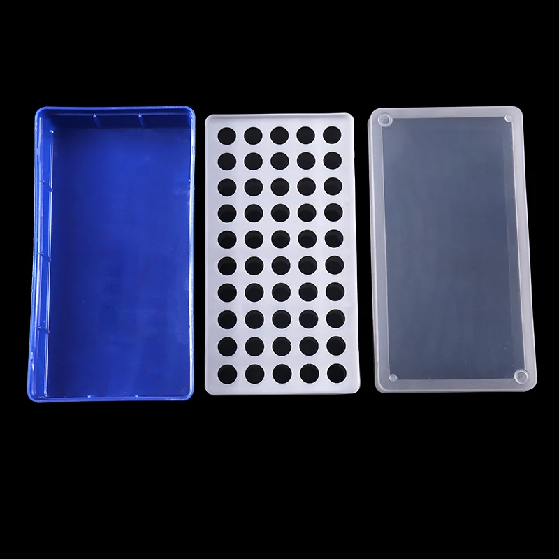 Plastic Box For 1.5ml Micro Centrifuge Tube Test Tube Stand Holder Boxes 50-well Lab centrifugal tubes storage box PCR tubes box