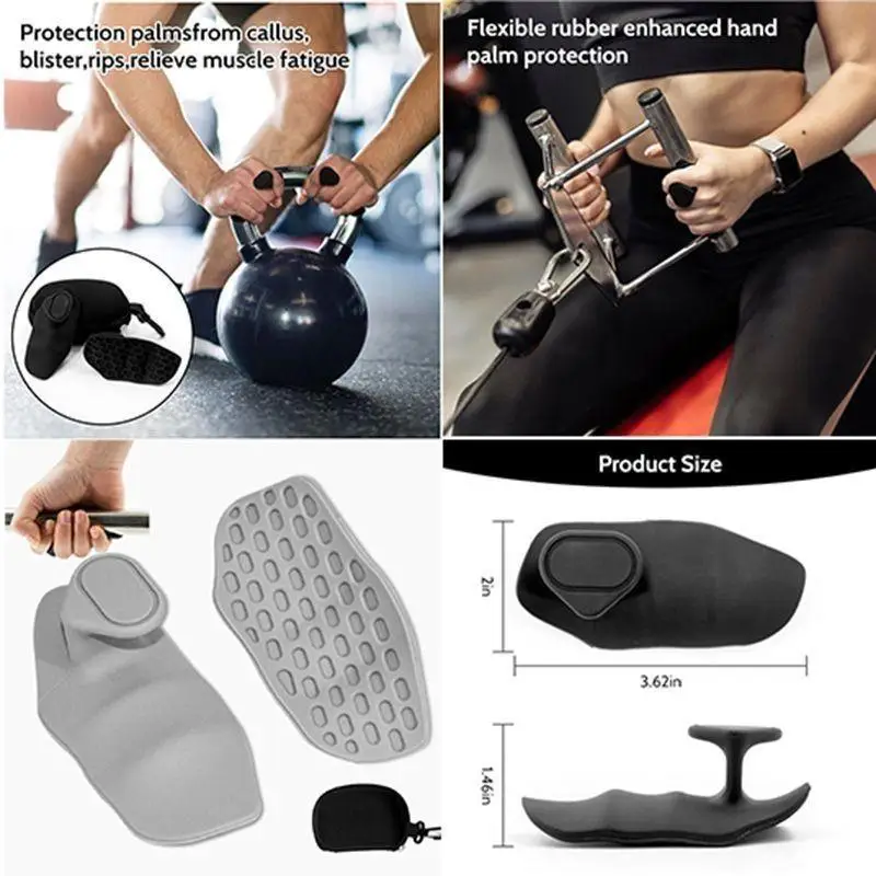 Silikon-Handgriffpolster, 2 Stück, rutschfest, geruchsneutral, Handflächenprotektoren für Powerlifting, Fitnessstudio und Training. – Detail 9