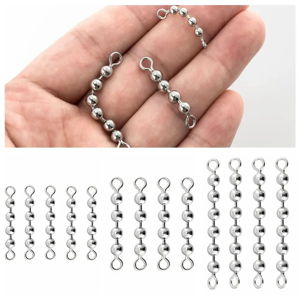 Fishing Bead Chain Swivel Stainless Steel Catfish Swivels Trolling Rig Catfish Rig Saltwater Rolling Solid Ring Connector