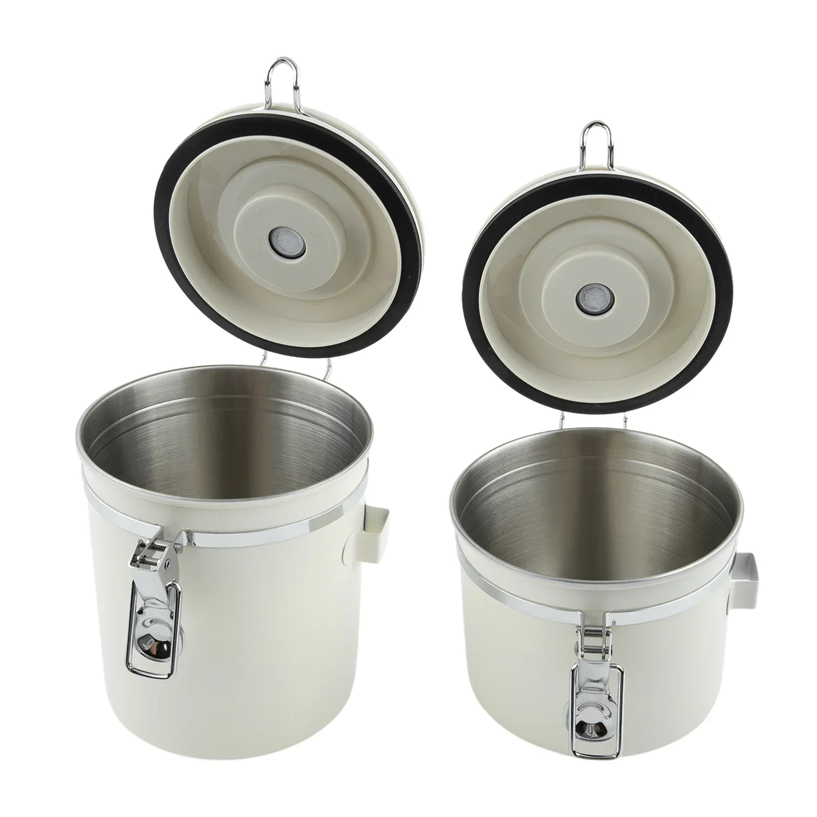 

Premium Airtight Coffee Container in 304 Stainless Steel with a Time Marker and Easy to Use Scoop for Fresh Storage