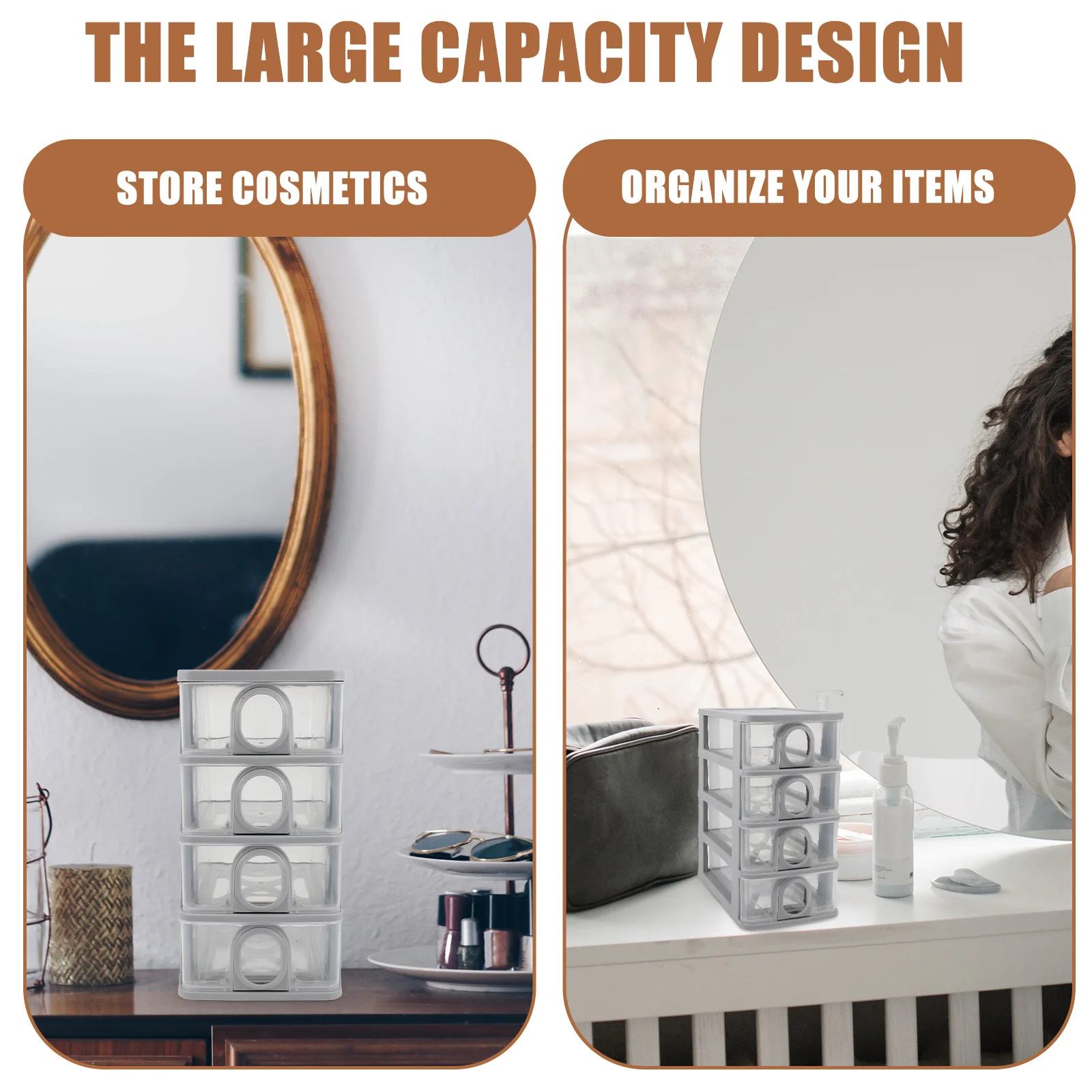 

Drawer Organizer For Desk Compact Desktop Storage Box Large Capacity Sundry Organizer Makeup Case