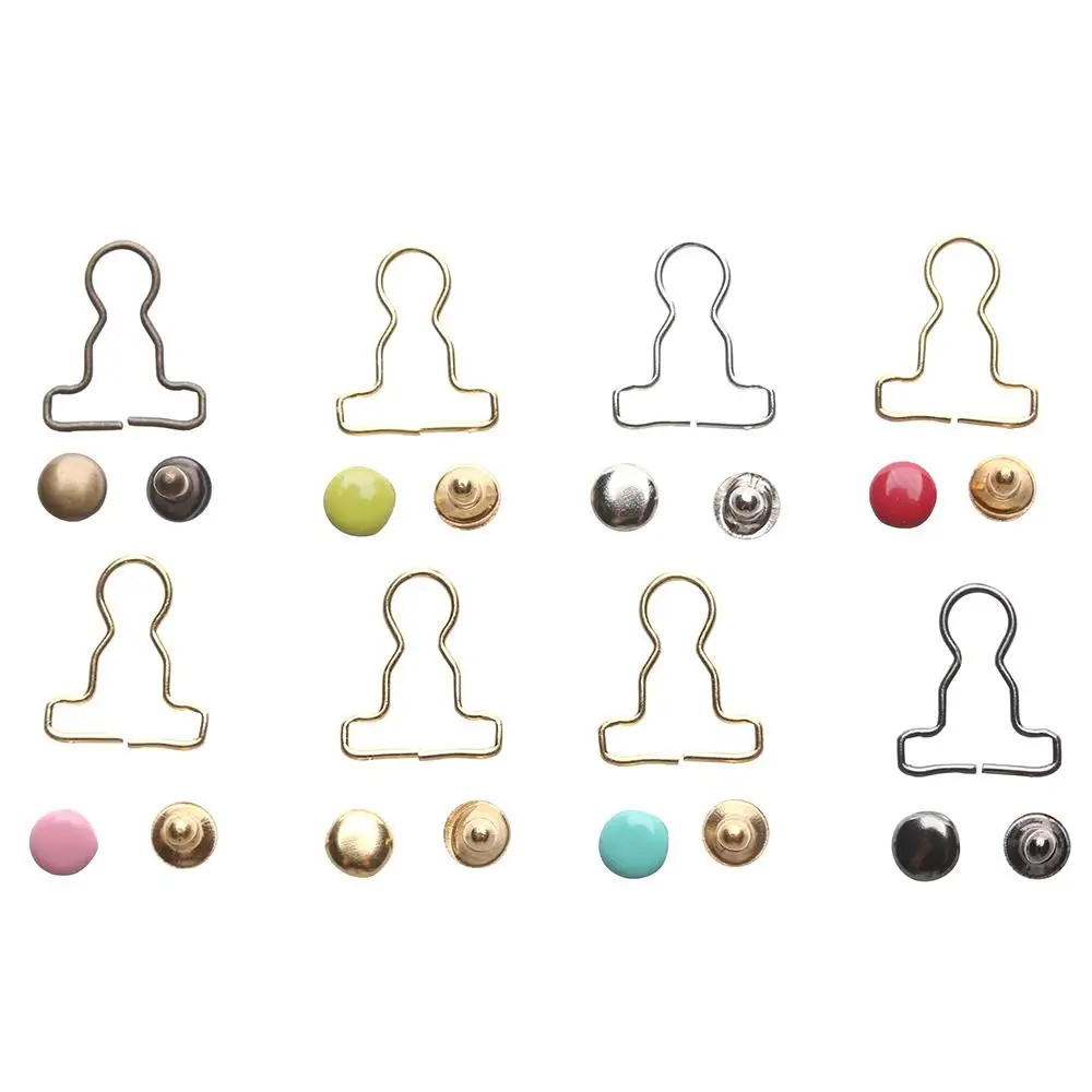 10Pcs/4Sets/10Sets Metal Dolls Buckles Hot Sale Ultra-small Belt Buttons Trousers Clothes Sewing Accessory