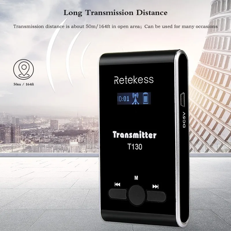 Retekess T130 T131 Wireless Tour Guide System Audio Tour Guide System Wireless Microphone Transmitter For Museums,Tourist Groups