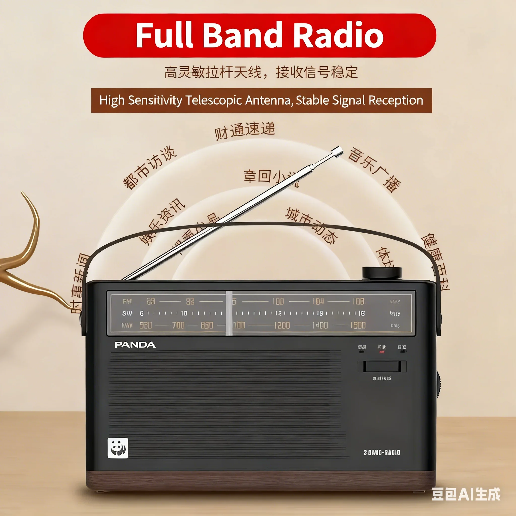 

Новая классическая портативная универсальная многофункциональная DSP-радио Panda T-51 в стиле ретро с динамиком для зарядки литиевой батареи 18650