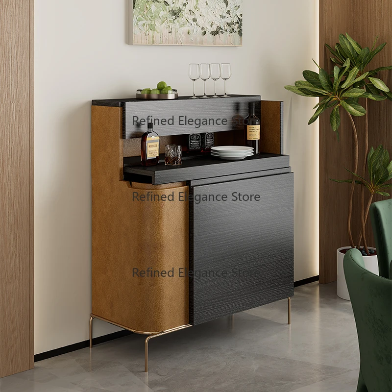 Modern Simple Italian Medieval Cream Style Accessible Panel Wood Storage Cabinet for Living Rooms