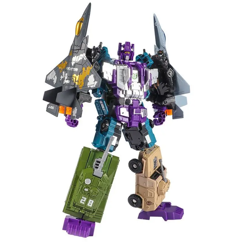 

9.45''24cm/5 in 1 Deformation Robot Toy Convertible Action Figure Plastic Model Robot Military Theme Toys Series Children Gift