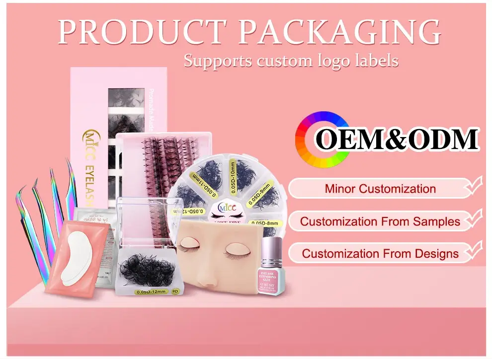 Cmicc 5D/7D Spitze Basis Wispy Wimpern Vorgefertigte Volumen Lose Fans CC Sandwich Spikes Handgemachte Natürliche Falsche Wimpern Extensions – Detail 4