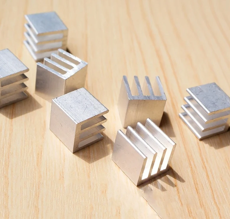 

IC MOSFET SCR electronic chip heat sink cooler 10 pieces silver 10x10x10mm aluminum heat sink