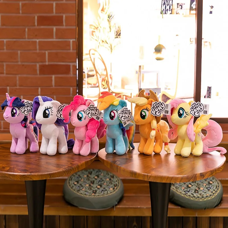 

Original My Little Pony Plush Toys Applejack Rainbow Dash Sparkle Pinkie Pie Rarity Fluttershy Twilight Stuffed Doll Kid Gift