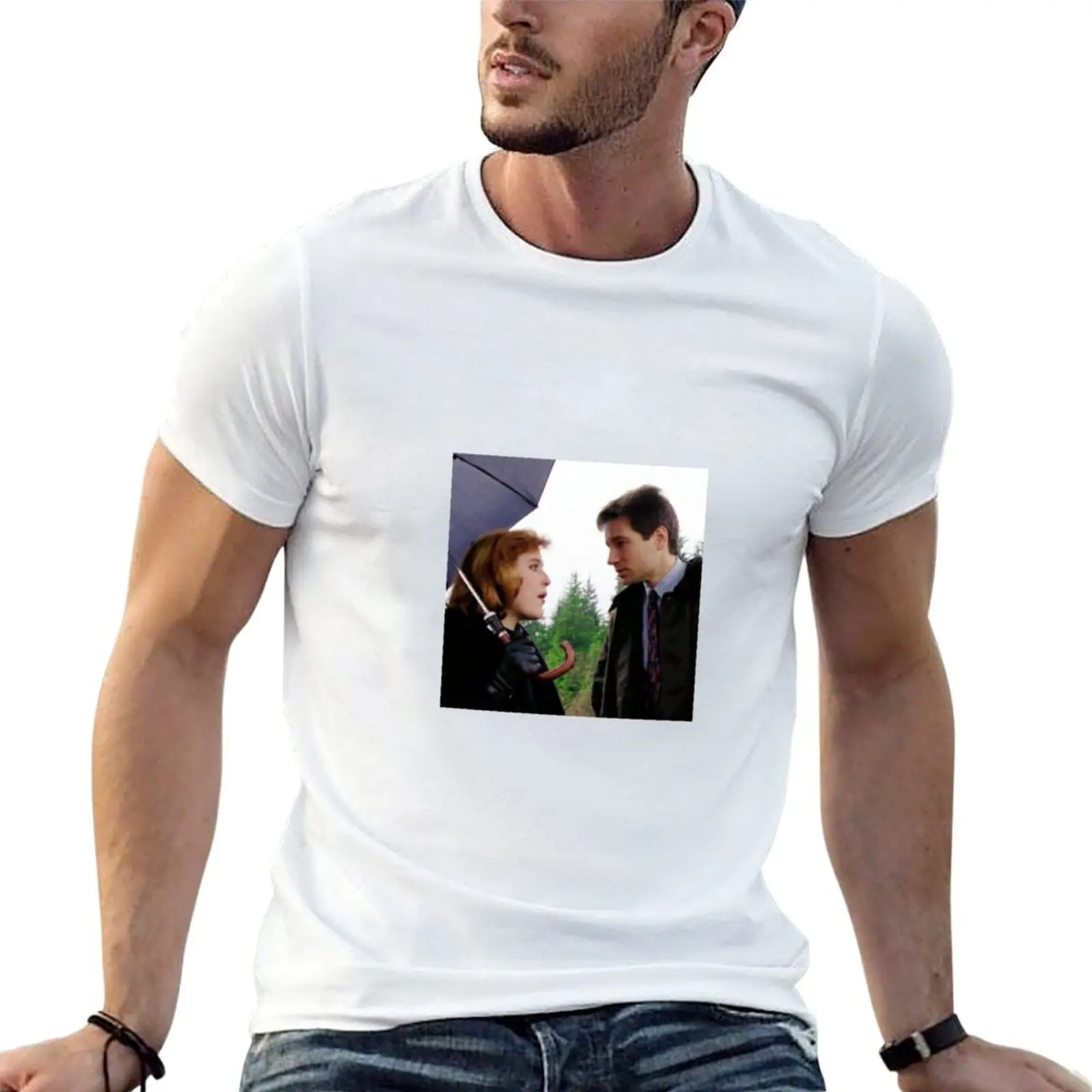 Mulder and Scully T-Shirt Soft Stretch Short Sleeve Top