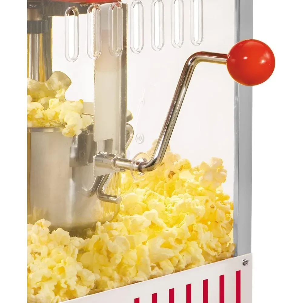 ماكينة صنع الفشار من الفولاذ المقاوم للصدأ ، حزمة ماكينة صنع الثلج على شكل مخروط الثلج ، الزجاج ، البلاستيك ، المحمول ، الأحمر العتيق