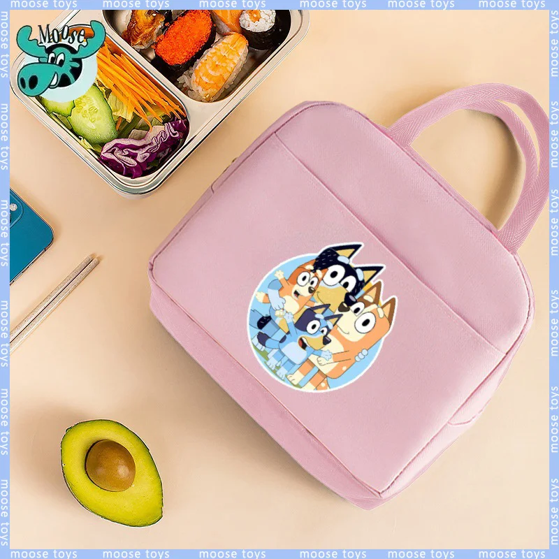 

Bluey Pattern Printed Insulated Lunch Box Bag As Work Portable Aluminum Foil Ice Bag Lunch Storage Picnic Bag Canvas Storage Bag