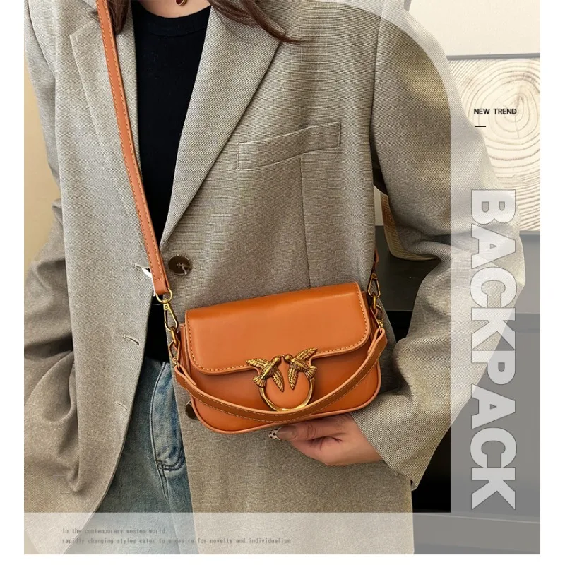 حقيبة برتقالية من البولي يوريثان بكتف واحد، عصرية حيوية للتنقل اليومي في مكتب التسوق وعطلة نهاية الأسبوع #1