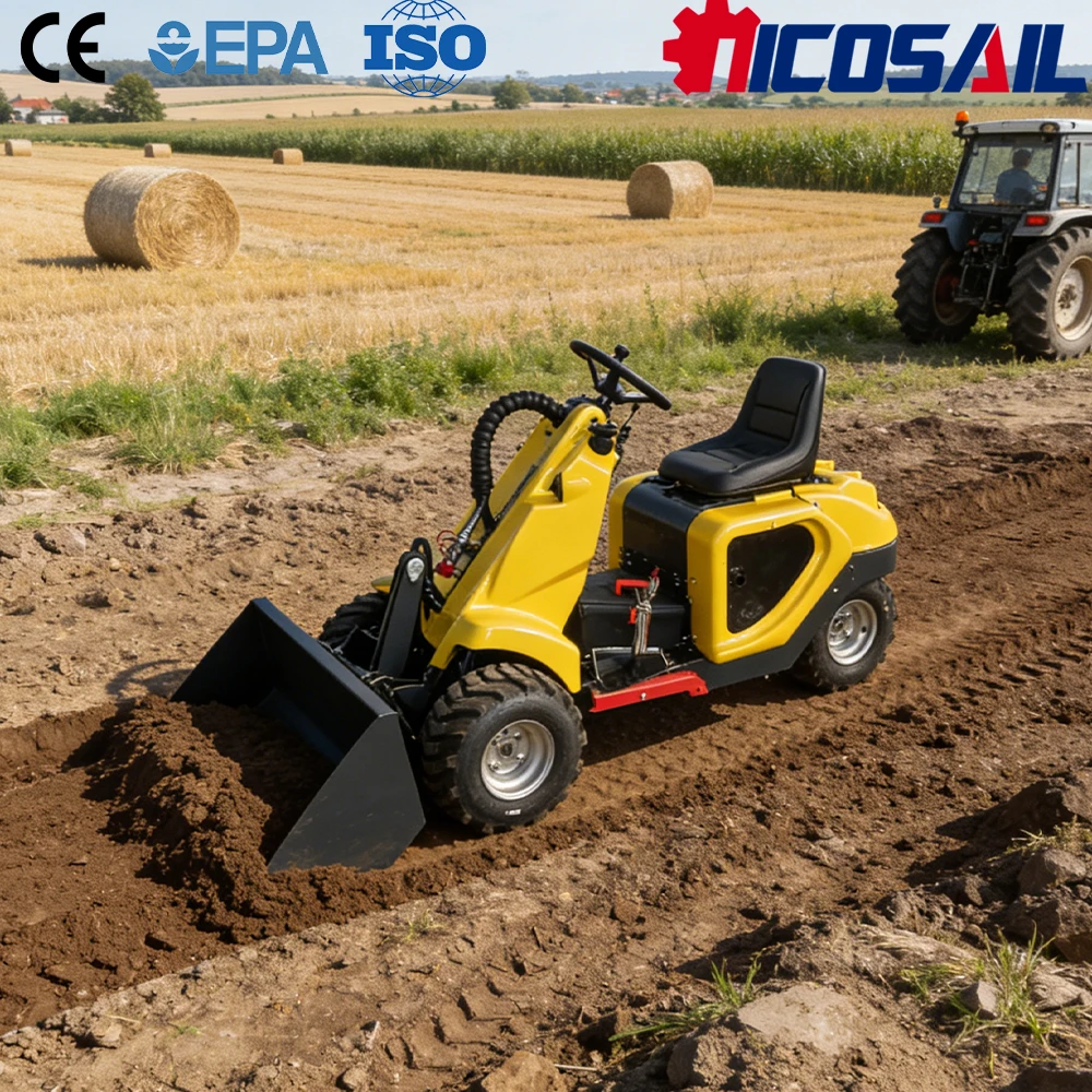 

3 Wheel Small Skid Steer Loader CE Approved Easy Maneuverability for Narrow Space Working