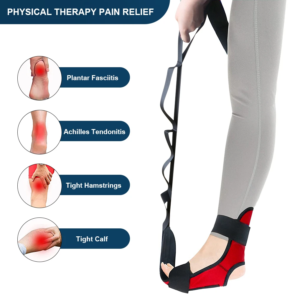 Cinturón de estiramiento para Yoga, correa elástica para rehabilitación de pies, entrenamiento de flexibilidad de pierna trasera, correa ajustable multibucle