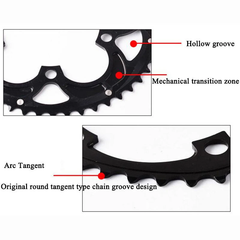 MTB Chainring 110 BCD Mountain Road Bike Chainwheel Oval Chainring 35 50T Double Bicycle Chainwheel 11 Speed Crankset Bike Parts