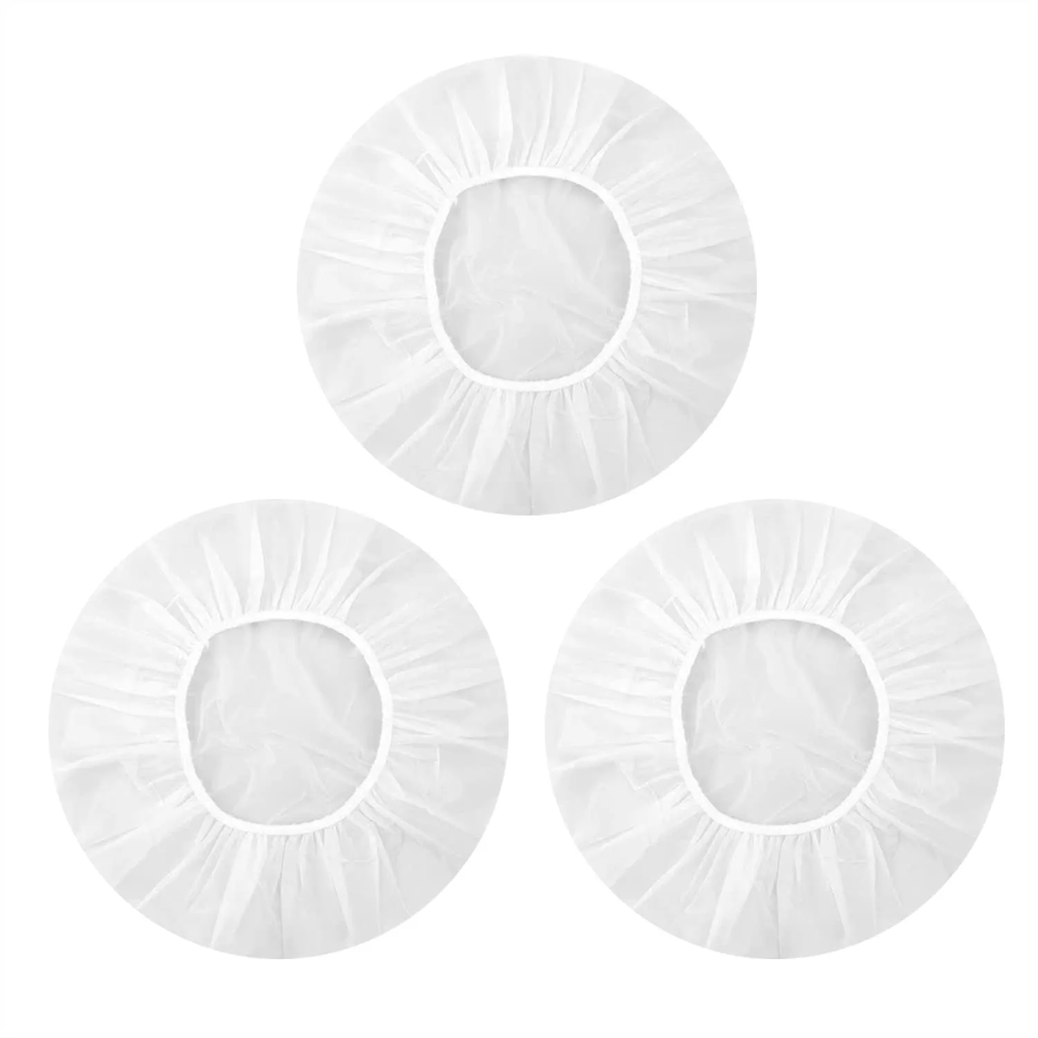 

Shower Caps 3 Pcs Reusable Waterproof Bath Caps Elastic Band Hair Hat for Women Men