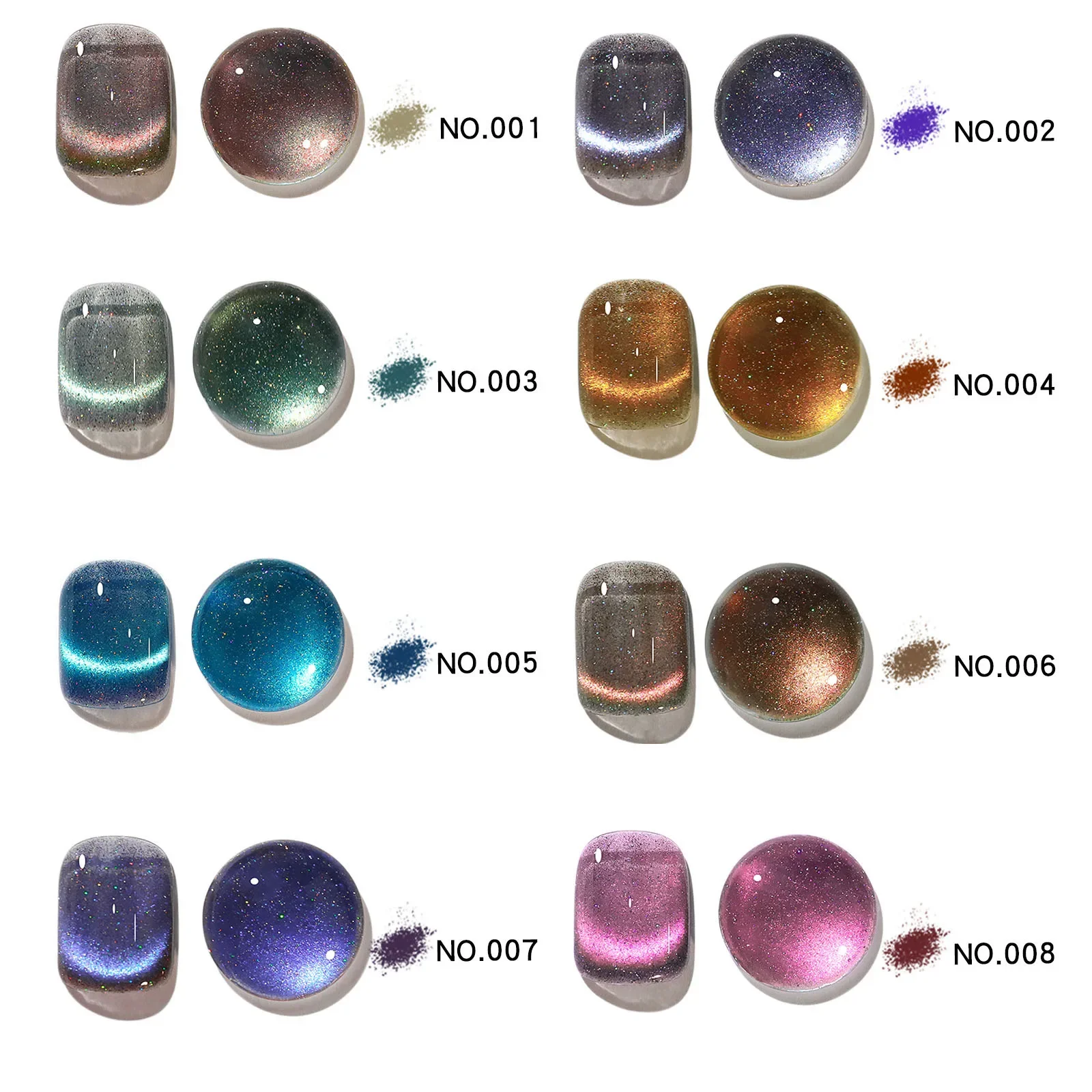 Blue Crystal Cat Eye Rainbow Magnetic Gel Nail Polish Glue Variety Glue Nail Art Shiny Varnish UV Gel for Nail Art Design