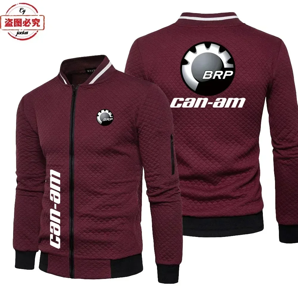 Eu Size CAN-AM Motorcycle Logo Locomotive Jacket Casual Long-sleeved Top Stand-up Collar Jacket Group Cycling Suit Racing Suit