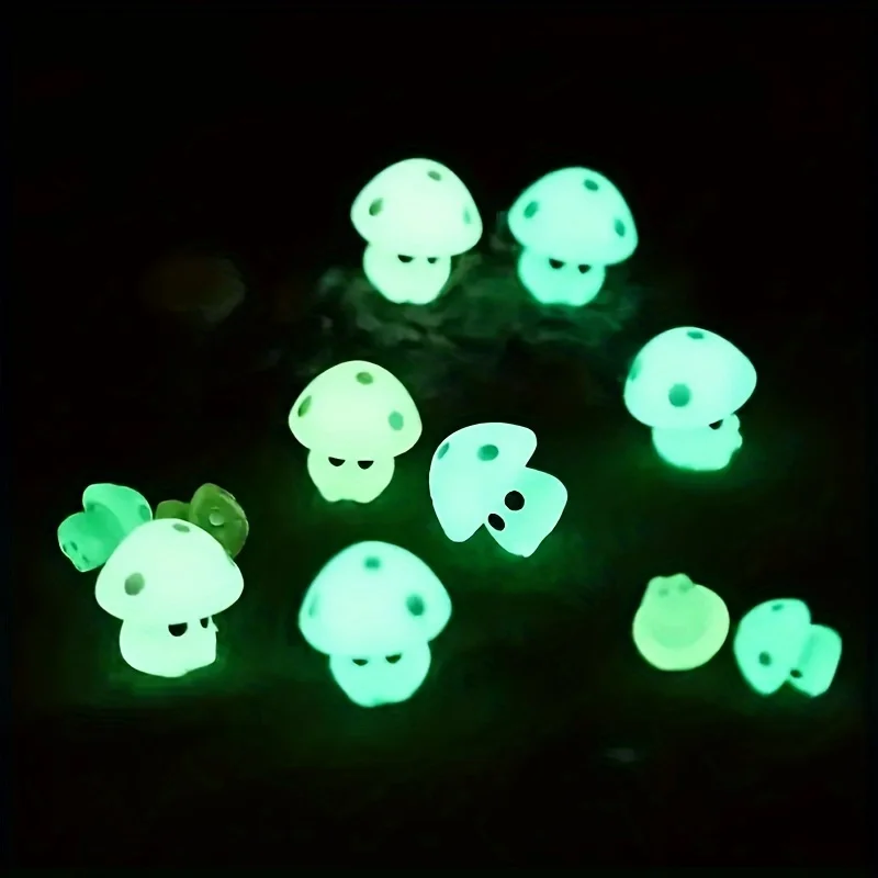 Glow-in-the-Dark Mushrooms - Unique Resin Designs for Home & Garden Decor, Perfect for Parties & Car Accents, Mushroom Decor