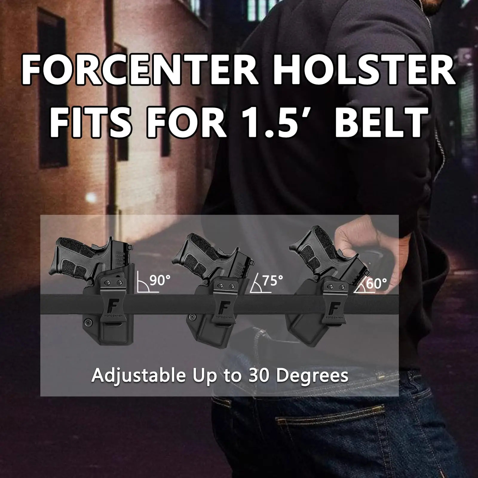 حافظة Springfield xds 9mm، حافظة Forcenter IWB مناسبة: Springfield XDS MOD.2 9mm Adj. لا يمكن الاحتفاظ بالرسم اليد اليمنى بدون ارتداء #2