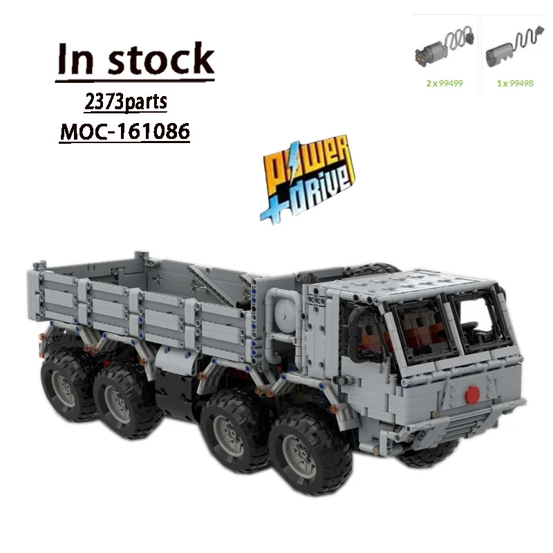 

MOC-161086 Transport Truck TATRA T815-7 2/3 Version Splicing Assembly Building Blocks Model 2373 Parts Kids Building Block Toy