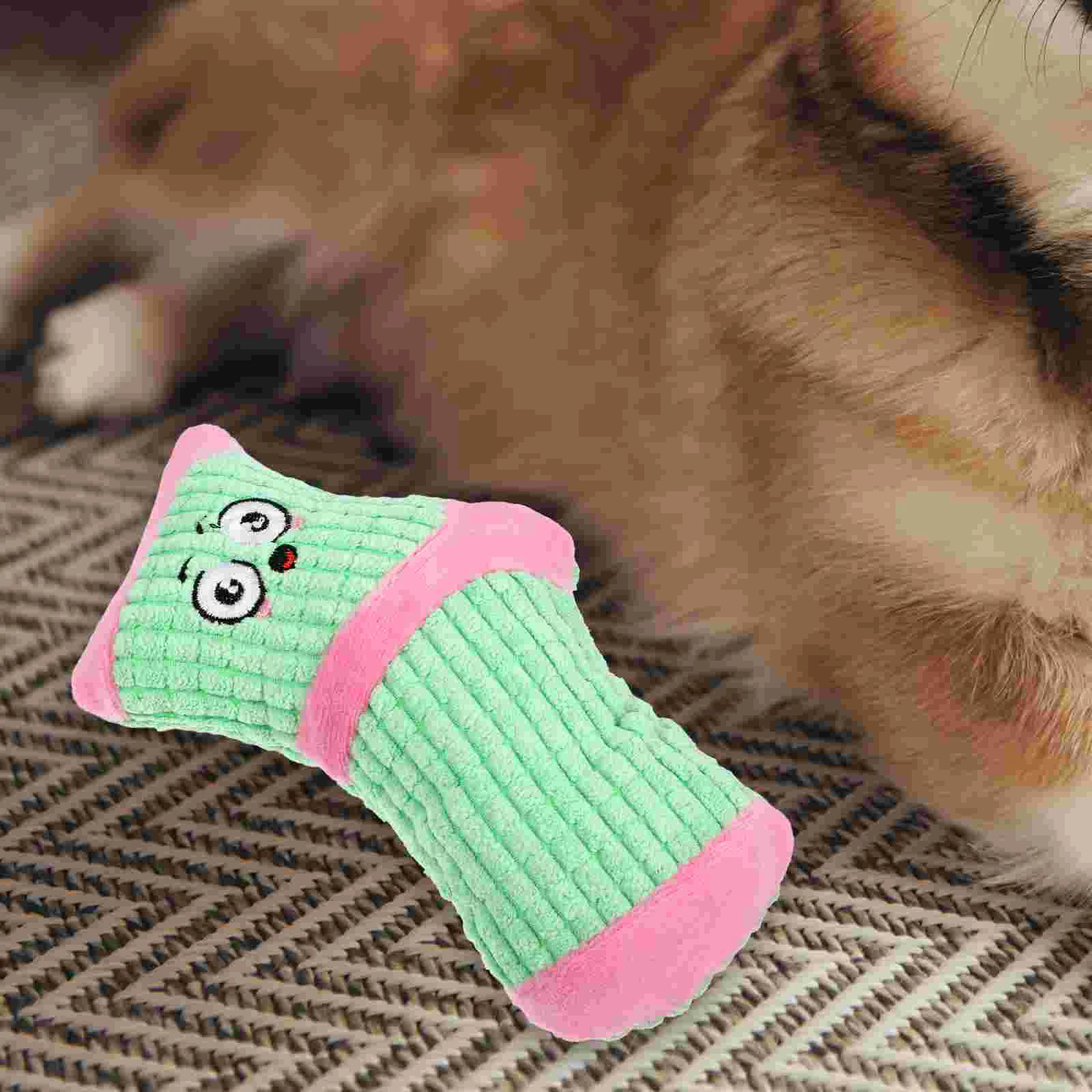 Jouet en peluche en forme de dessin animé pour animal de compagnie, jouet coule propre pour chiot, petit chien grinçant, mâcher