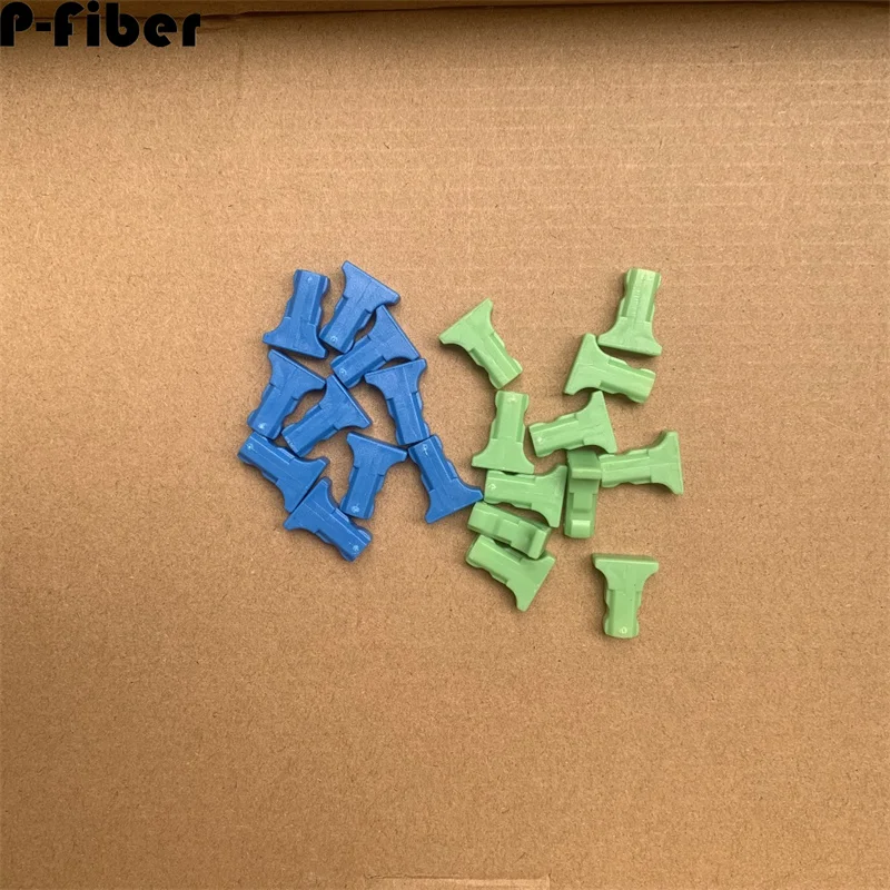 SC dust cap 100pcs simplex for optical fiber adapter green blue dust plug plastic single protective cover P-fiber