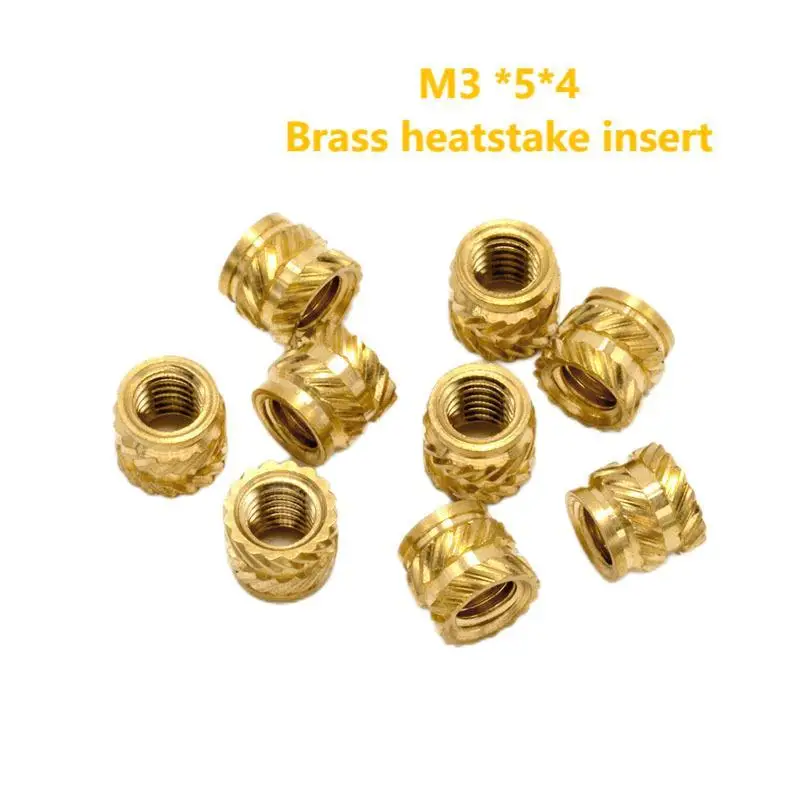 

M3 Brass Heatstake Insert Brass Embedded Nut Inset Nut For Voron 0.1 2.4 KIT 3D Printer Accessories