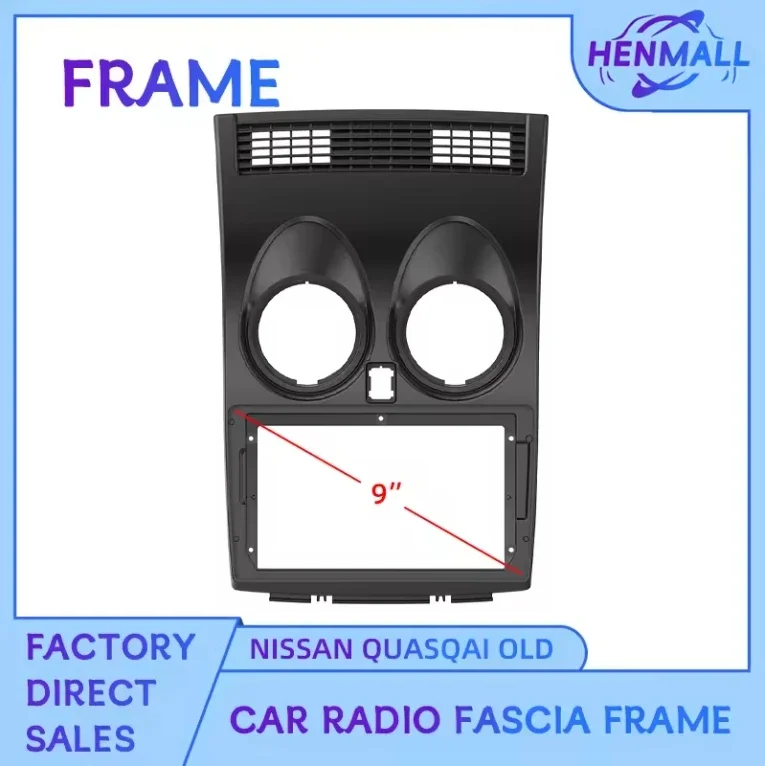 Henmall 2 Din Car Stereo Frame For Nissan Qashqai 2010-2016 Car Radio Head Unit Installation Auto Stereo Player