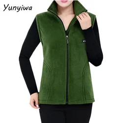 New Fleece Women Vests Autumn Korean Sleeveless Jackets Ladies Fashion Zipper Casual Waistcoat Female 442