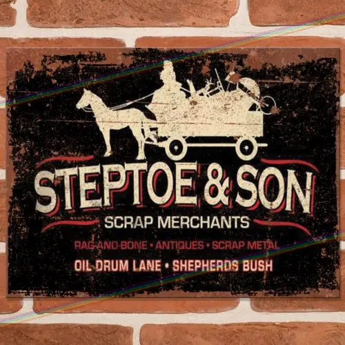 STEPTOE AND SON TV Metallschilder Mancave Pub Shed Bar Cave Garage Blechschild Geschenk UK-Aluminium