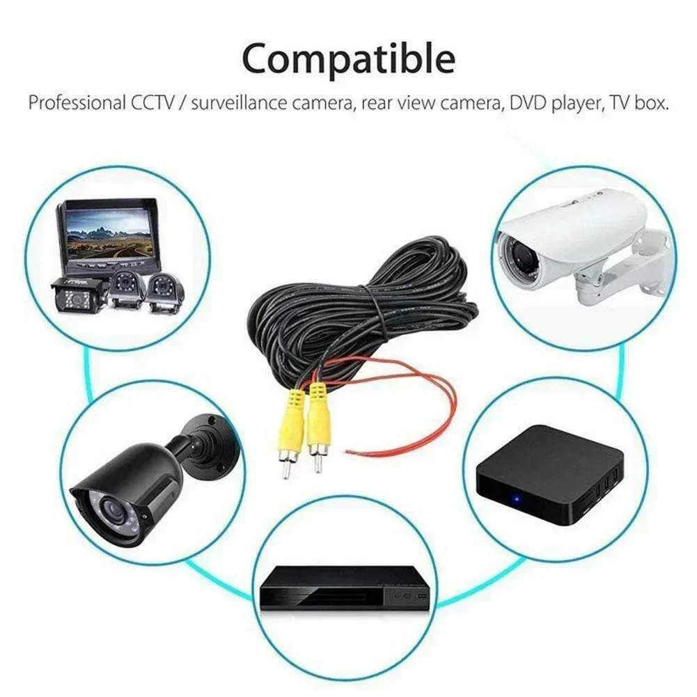 Auto Video RCA Extension Cable For Rear View Backup Camera&Detection Wire Auto Video Cable Wholesale Auto Electronics