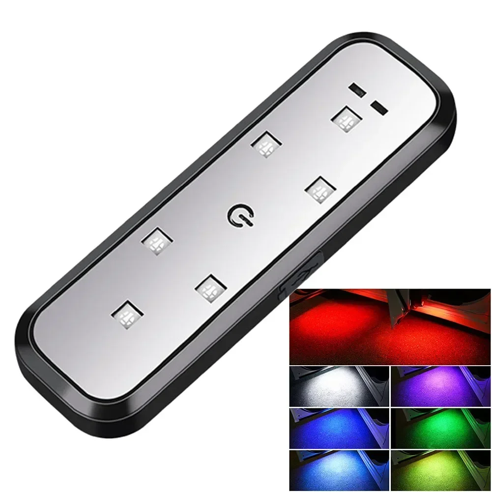 

Car Door Lights LED Welcome Light Magnetic Control Open Door Safe Signal Lamp Door Lighting Lights USB Charging Seven Color