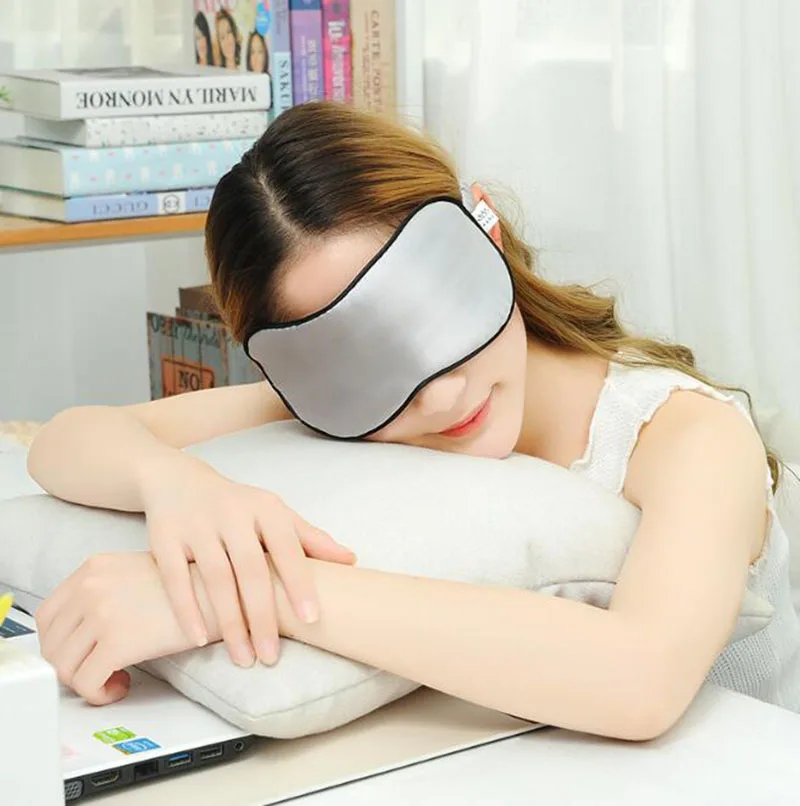 

Silk eye mask Cold hot compress shading breathable comfortable sleep eye protection
