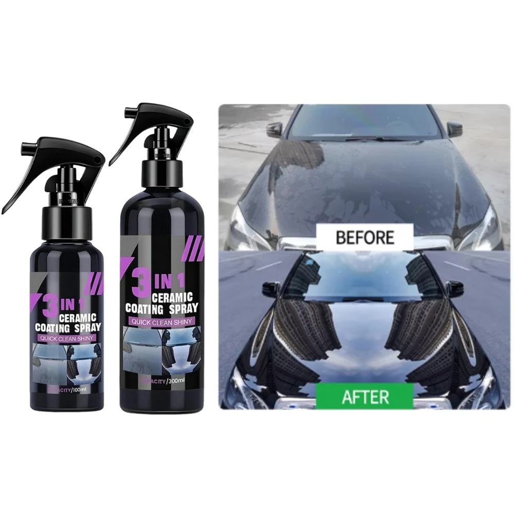 3 in 1 Car Ceramic Nano Coating Spray Auto Nano Crystal Hydrophobic Layer  Anti-Scratches Polishing Paint Coating Agent Cleanser