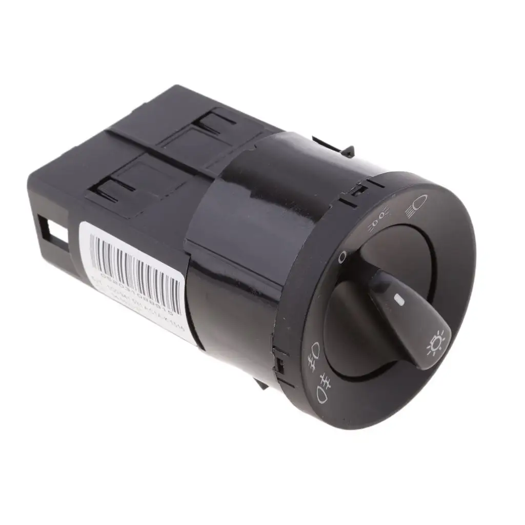 

Car Fog Driving Light Lamp Switch Black Headlamp Control Knob for VW Transporter Polo Sharan